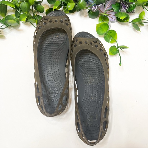 Crocs Adrina Jelly Flat Sandals Size 8 - Picture 5 of 8